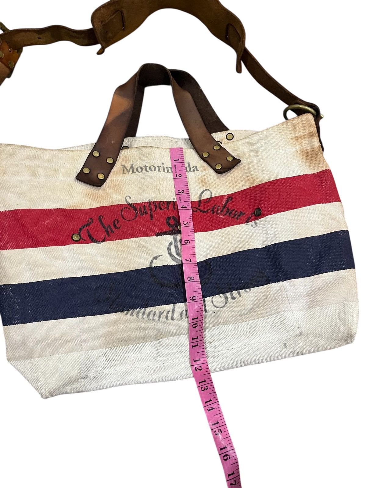 Japanese Brand vintage THE SUPERIOR LABOUR JPN CANVAS LEATHER SHOULDER BAG Size ONE SIZE - 24 Thumbnail