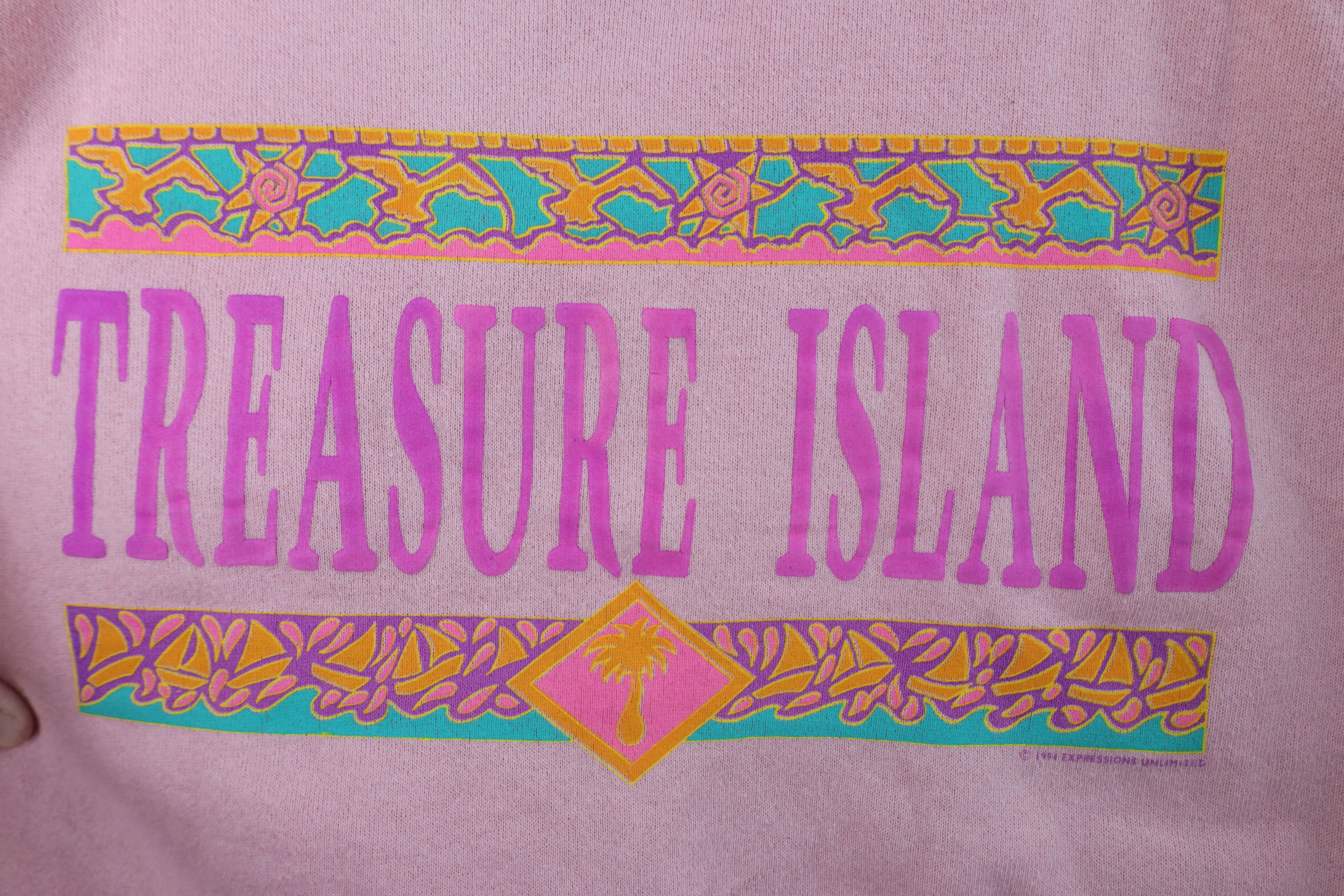 Vintage Vintage 90s Paint Treasure Island Crewneck Sweatshirt USA Size M / US 6-8 / IT 42-44 - 4 Thumbnail