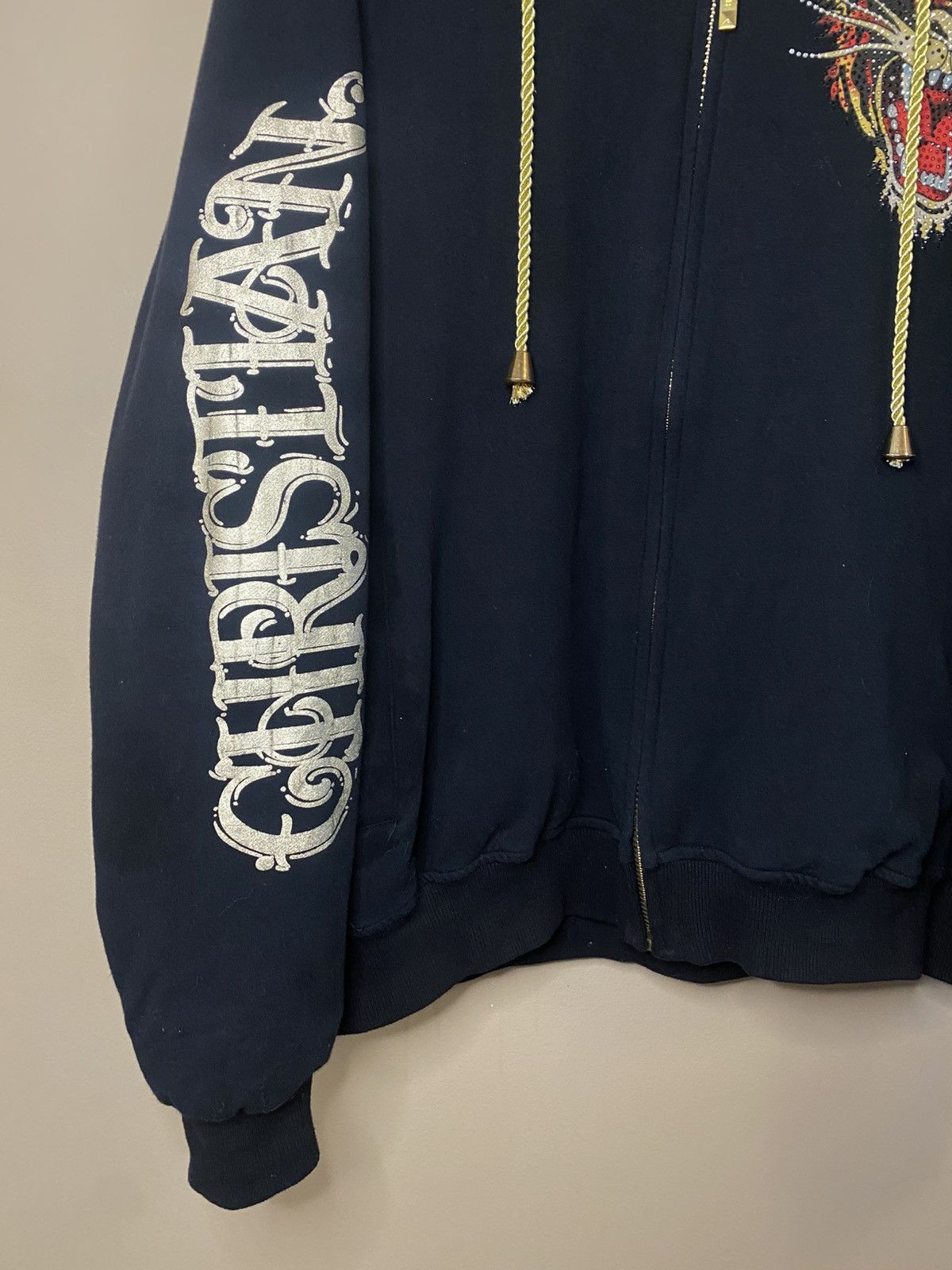 Christian Audigier Vintage Ed Hardy by Christian Audigier Zip Up Sweater Size US XL / EU 56 / 4 - 2 Thumbnail