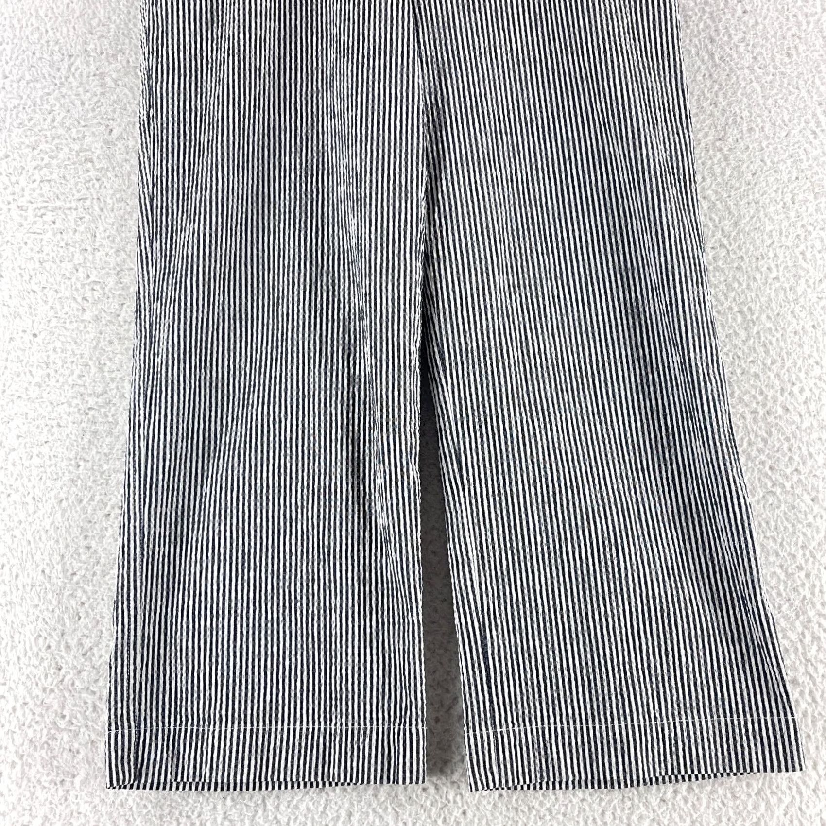 St. John VINTAGE St. John Sport Wide-Leg Crop Pants Womens Size 6 Gray White Stripe VTG Casual Size 28" / US 6 / IT 42 - 3 Thumbnail