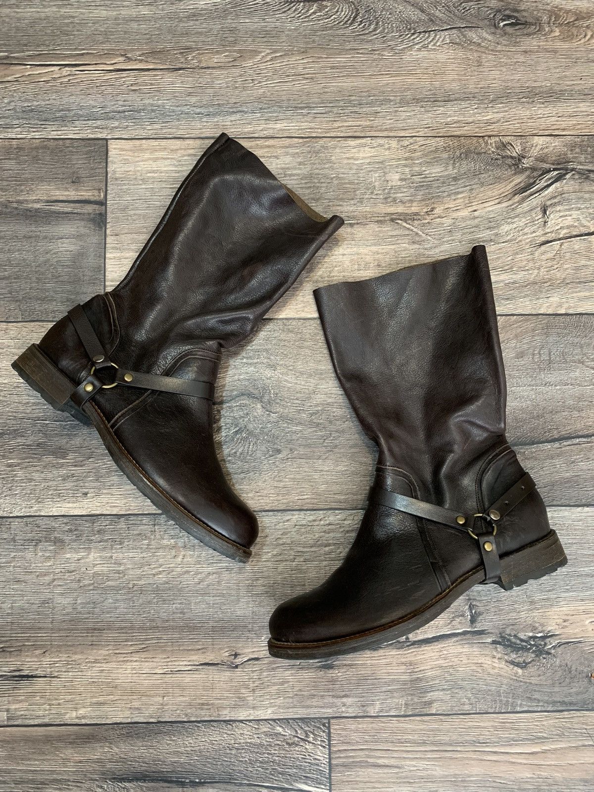 Cowboy Equipment × Genuine Leather × Tiger of Sweden Tiger of Sweden Brown Leather High Boots Made in Italy Size US 8 / EU 41 - 1 Thumbnail
