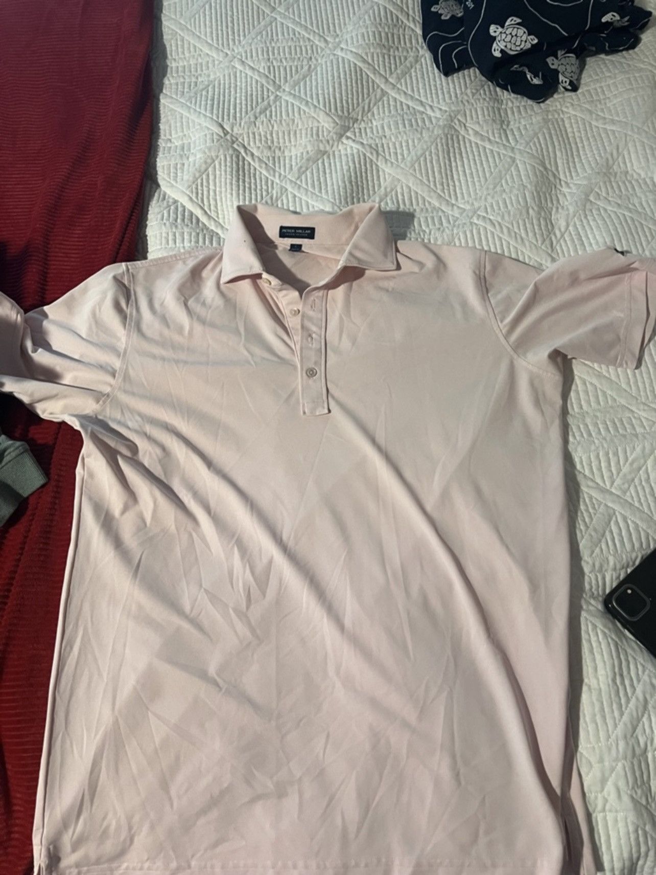 Peter Millar Peter Millar Pale Pink Polo Size US L / EU 52-54 / 3 - 1 Thumbnail