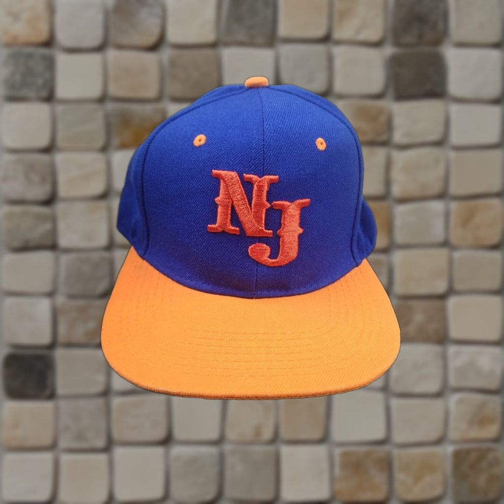 MLB VINTAGE muka NJ Jersey Snapback cap Baseball Cap Men One Size Blue Orange Adjustable Lightweight Breathable 90s Sports Size US M / EU 48-50 / 2 - 1 Thumbnail