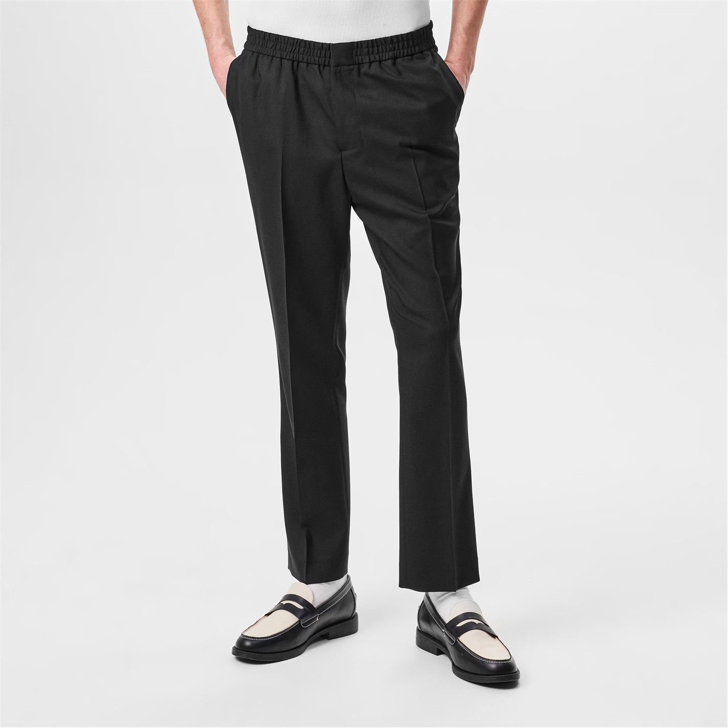 AMI o1g2r1mq0326 Elasticated Waist Trousers in Black Size US 36 / EU 52 - 3 Thumbnail