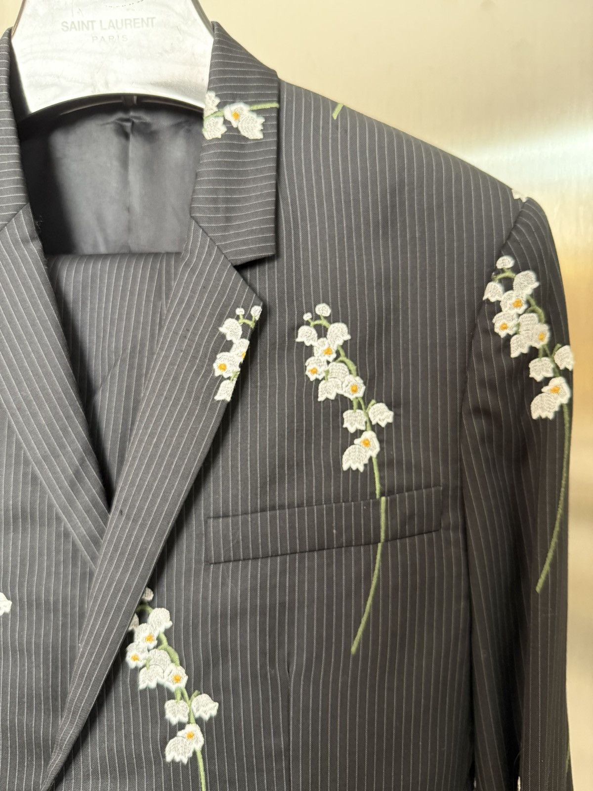 Dior Dior FW14 lily of Valley embroidery blazer suit Size 44R - 3 Thumbnail
