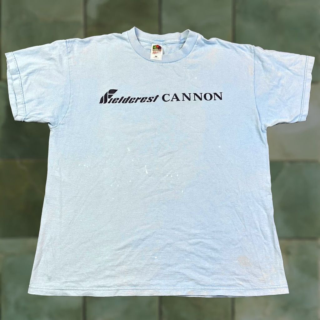 Fruit Of The Loom VINTAGE Fieldcrest Cannon Short Sleeve T Shirt Blue 90s XL Graphic Tee Mens Mens? Size US XL / EU 56 / 4 - 1 Thumbnail