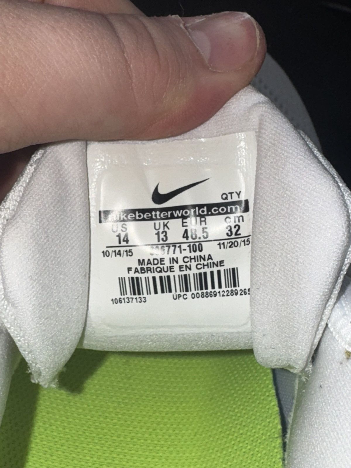 Nike Nike Air Max 2016 Men's Size 14 Summit White Size US 14 / EU 47 - 8 Thumbnail