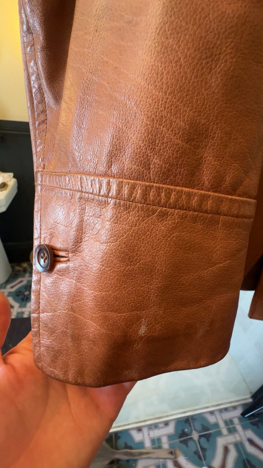Armani Armani colleczione brown leather trench coat Size US M / EU 48-50 / 2 - 7 Thumbnail