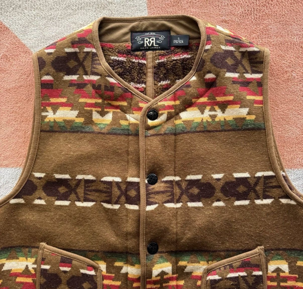 RRL Ralph Lauren RRL Ralph Lauren Double RL Southwestern Vest K22 Size US S / EU 44-46 / 1 - 4 Thumbnail