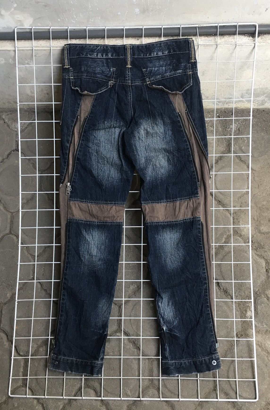 PPFM PPFM Biker Multi Zip Denim Pants Size US 32 / EU 48 - 4 Thumbnail