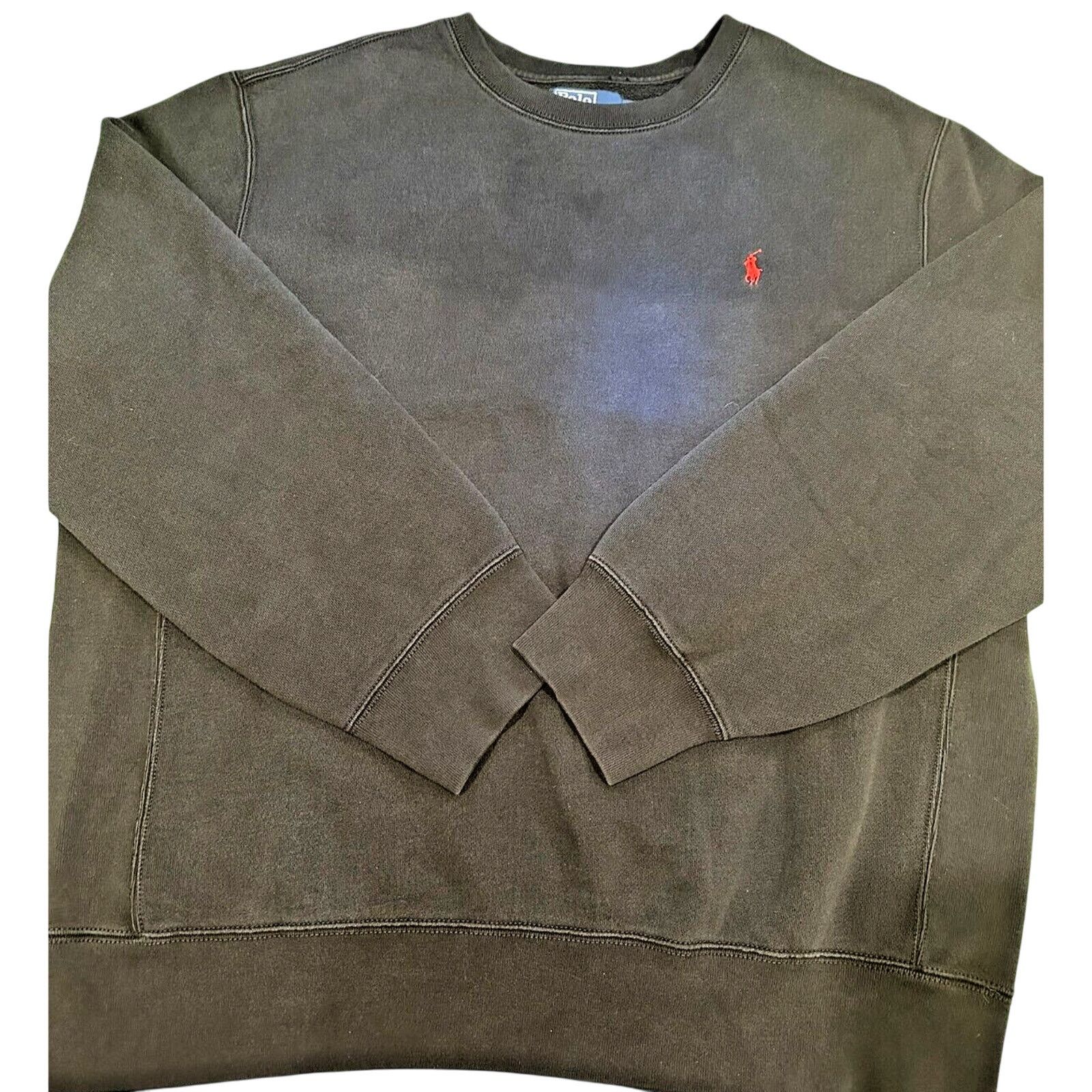 Ralph Lauren Mens Polo Ralph Lauren Crewneck Sweatshirt Black XXL Size US XXL / EU 58 / 5 - 1 Thumbnail