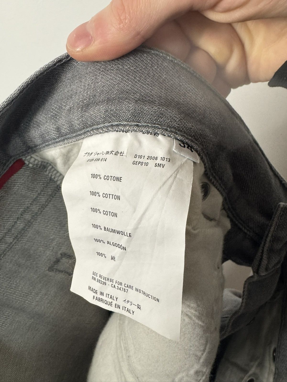 Prada Prada Grey Tapered Fit Denim Jeans Made in Italy Luxury Size US 34 / EU 50 - 18 Thumbnail