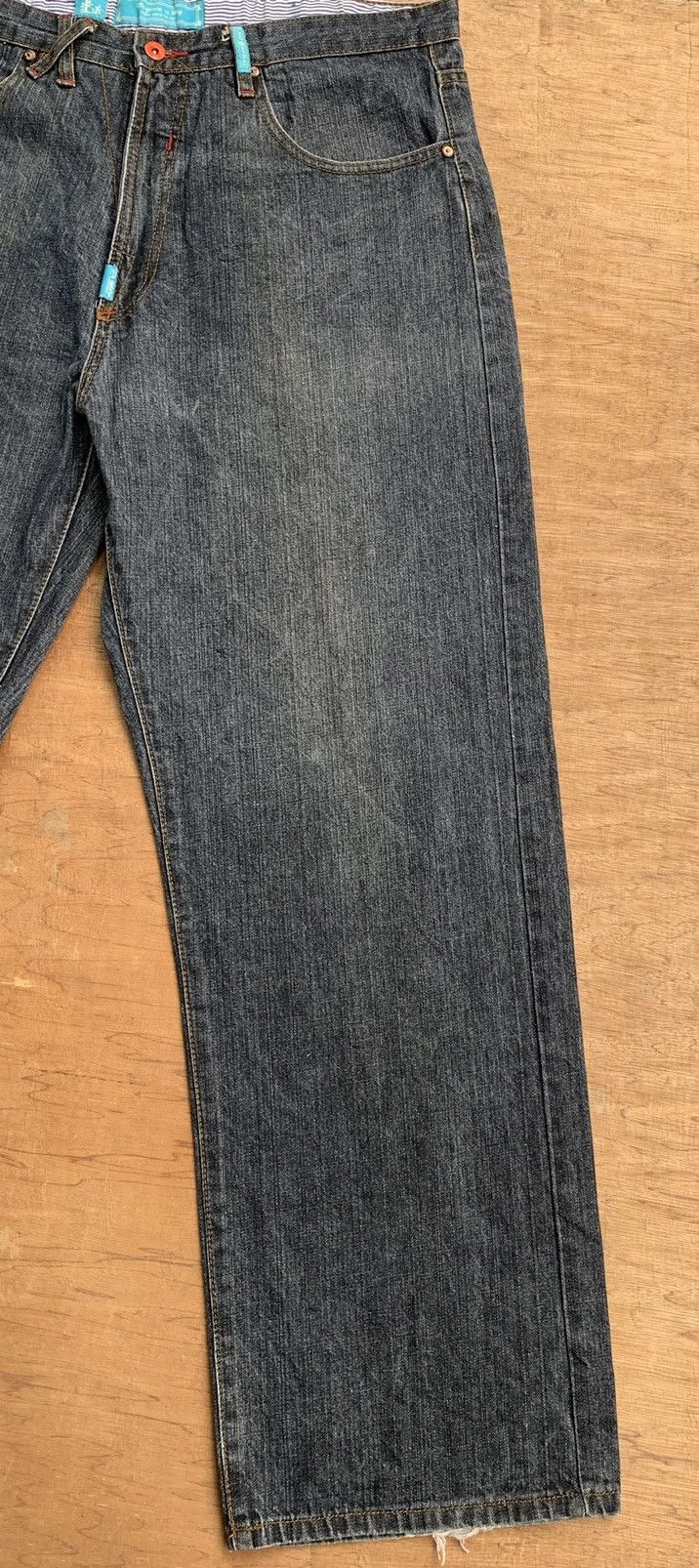 Vintage L.R.G Hip Hop Make Jeans Not War Baggy Denim Pants Size US 38 / EU 54 - 10 Thumbnail