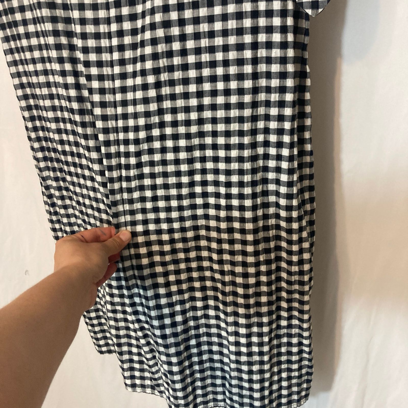 Other Sharagano Gingham Plaid Black White Sheath Fall Dress Size L / US 10 / IT 46 - 10 Thumbnail