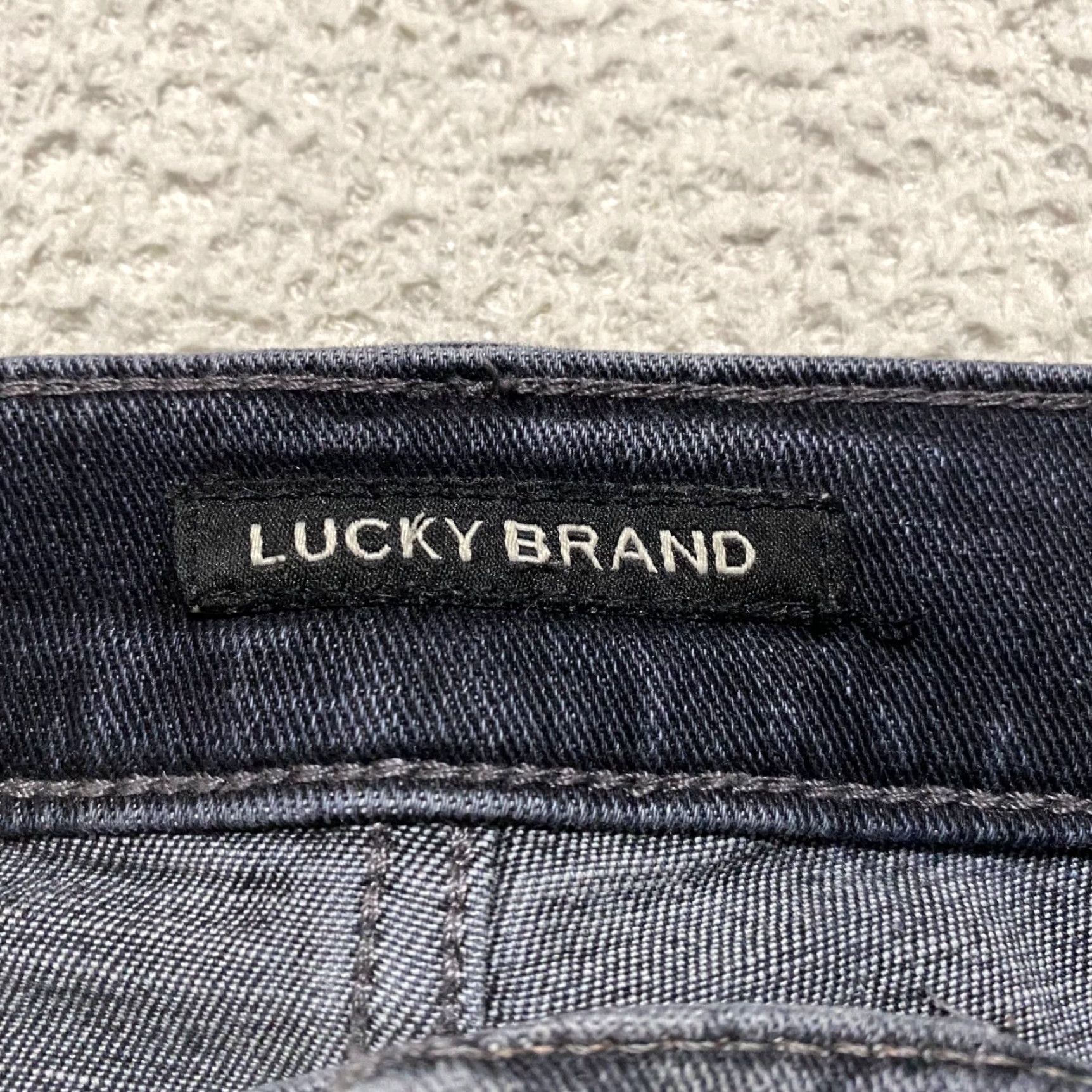 Lucky Brand Lucky Brand Jeans Bridgette Skinny Womens 12 Gray Denim High Rise Distressed Slim Fit 5-Pocket Regular Inseam 27 Size 34" / US 12 / IT 48 - 3 Thumbnail