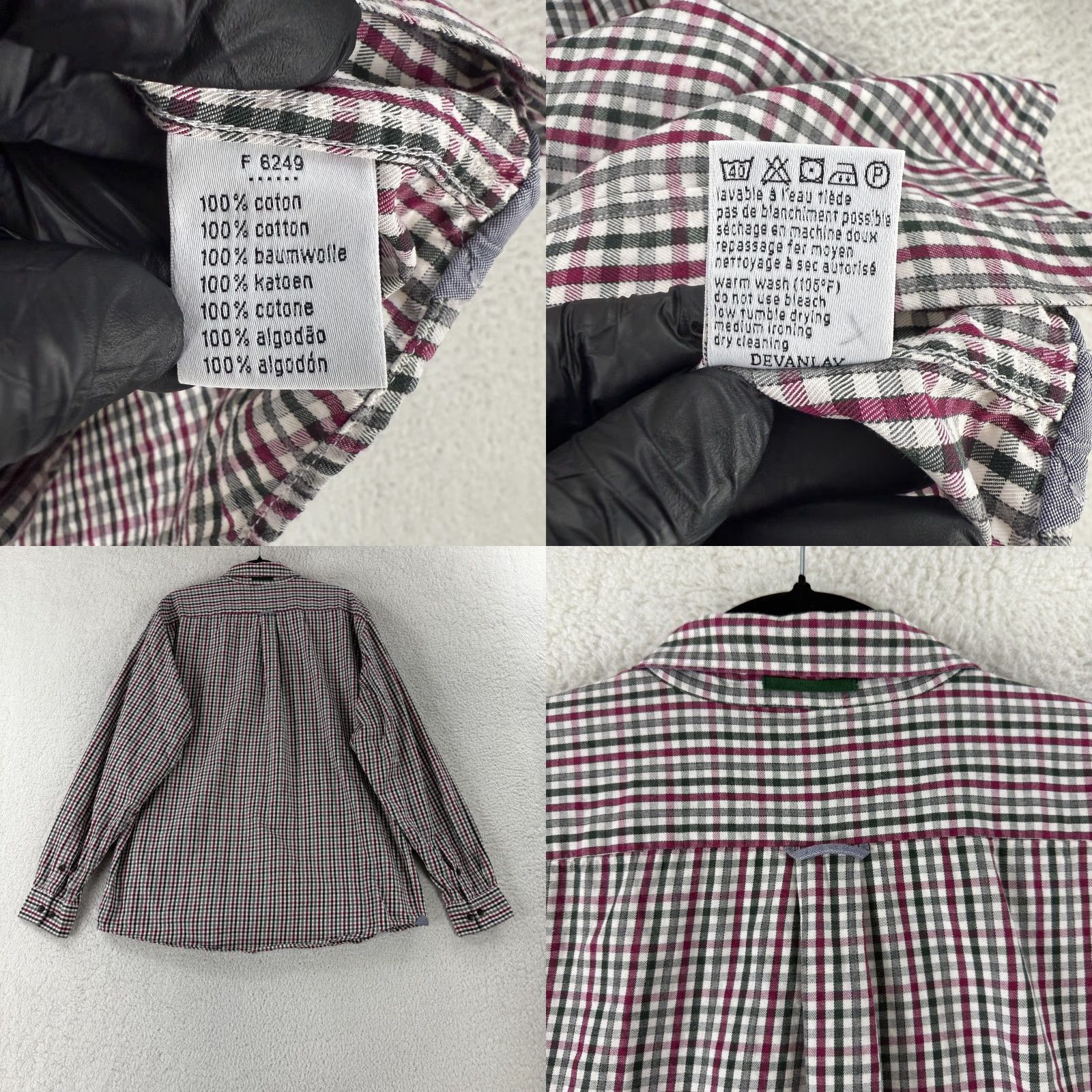 Lacoste Lacoste Button-Up Shirt Mens XL Black Plaid Long Sleeve 100% Cotton Regular Size US XL / EU 56 / 4 - 8 Thumbnail