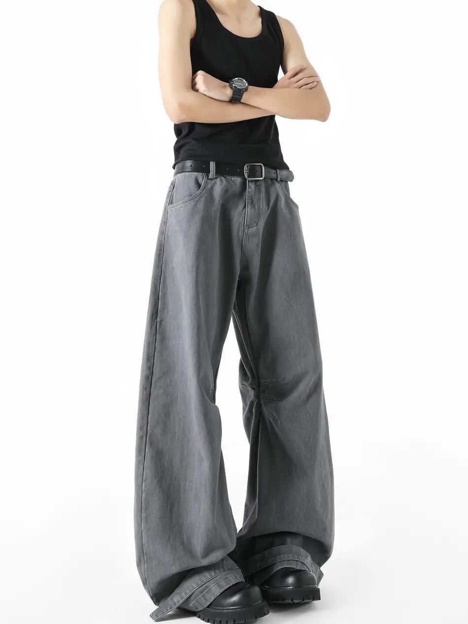 Japanese Brand Retro loose wide leg slightly flared jeans Size US 32 / EU 48 - 4 Thumbnail