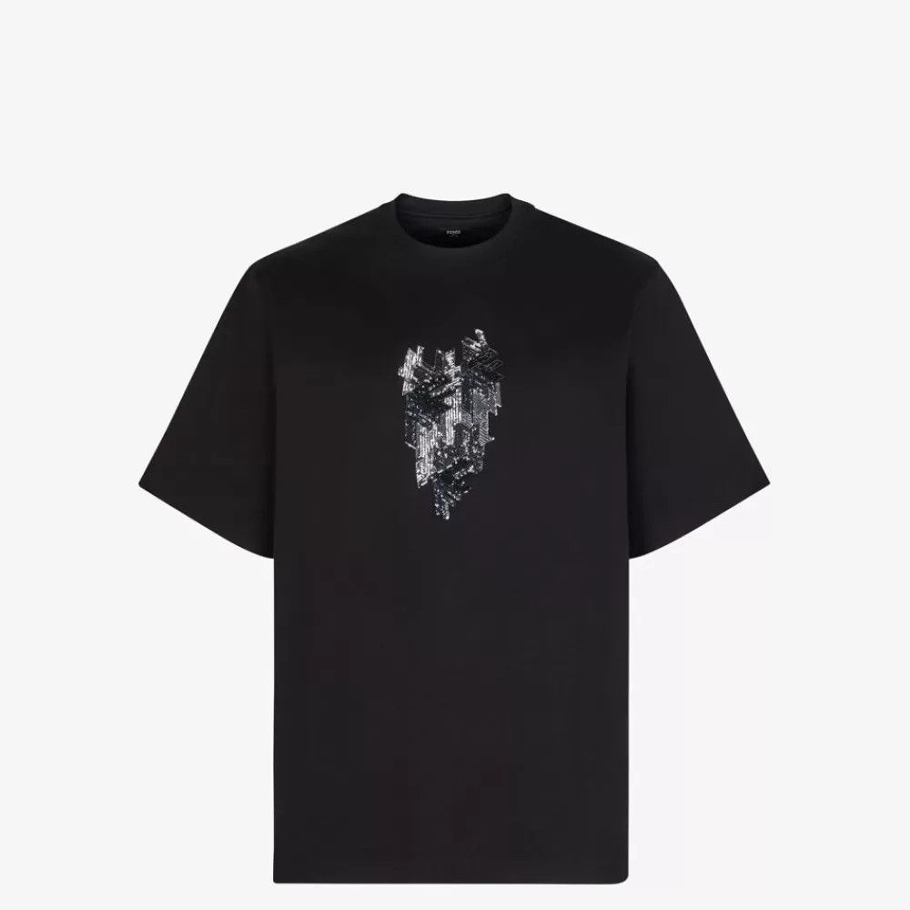 Fendi o1loc1c0824 T-Shirt in Black Size US XL / EU 56 / 4 - 1 Thumbnail