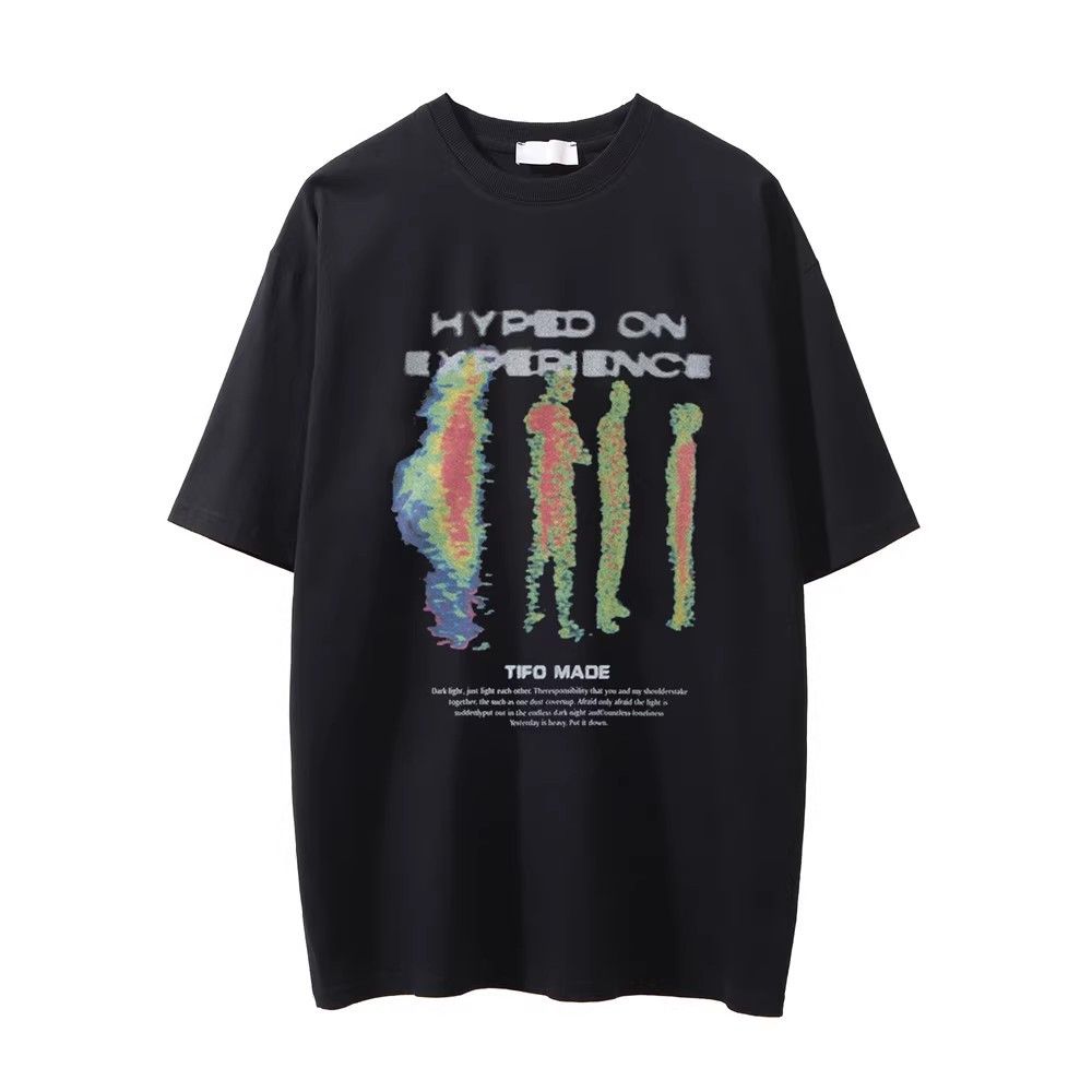 Japanese Brand × Vintage Human silhouette abstract print washed casual T-shirt Size US L / EU 52-54 / 3 - 1 Thumbnail