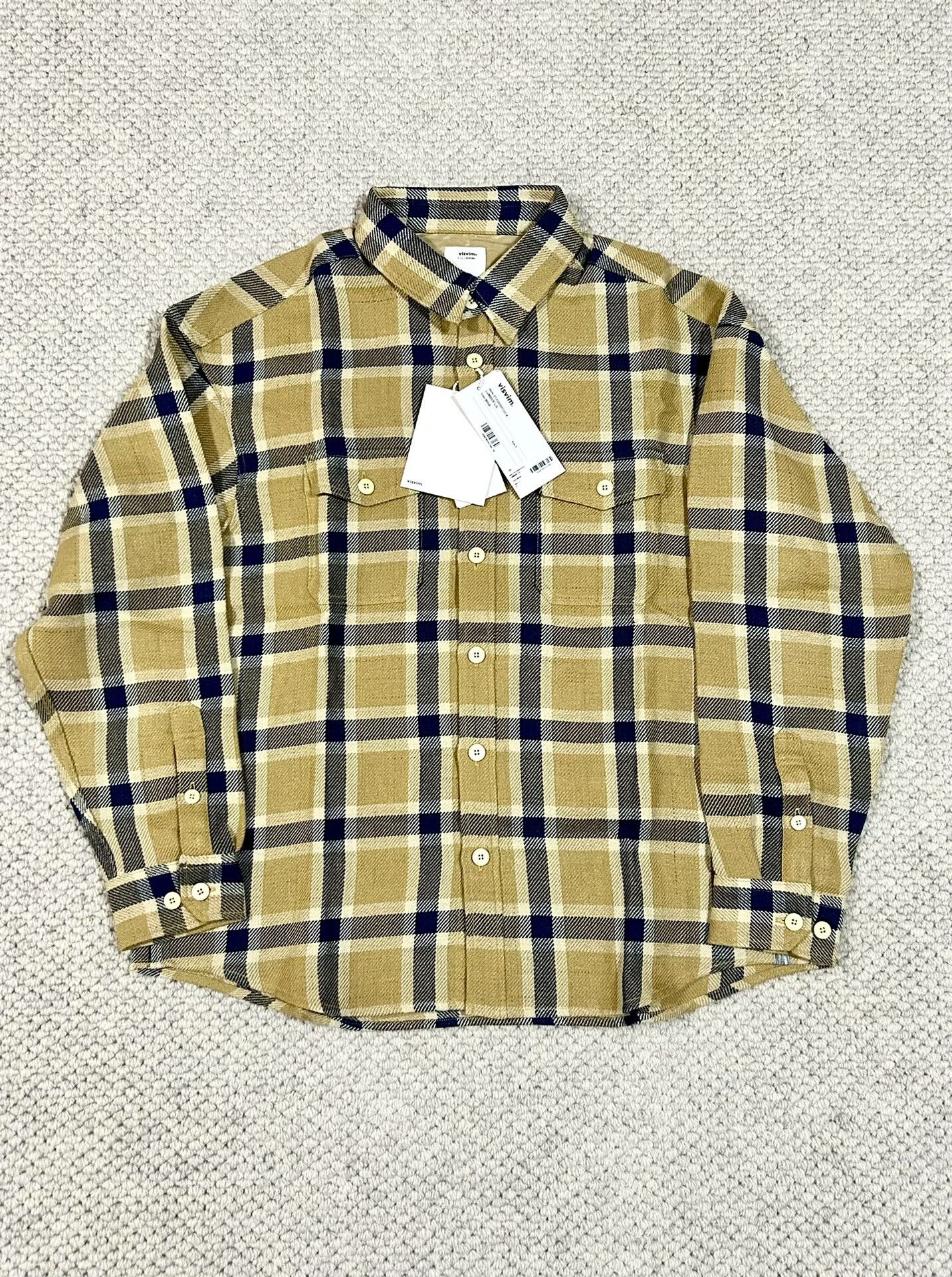 Visvim visvim lumber shirt in beige plaid Size US L / EU 52-54 / 3 - 2 Thumbnail