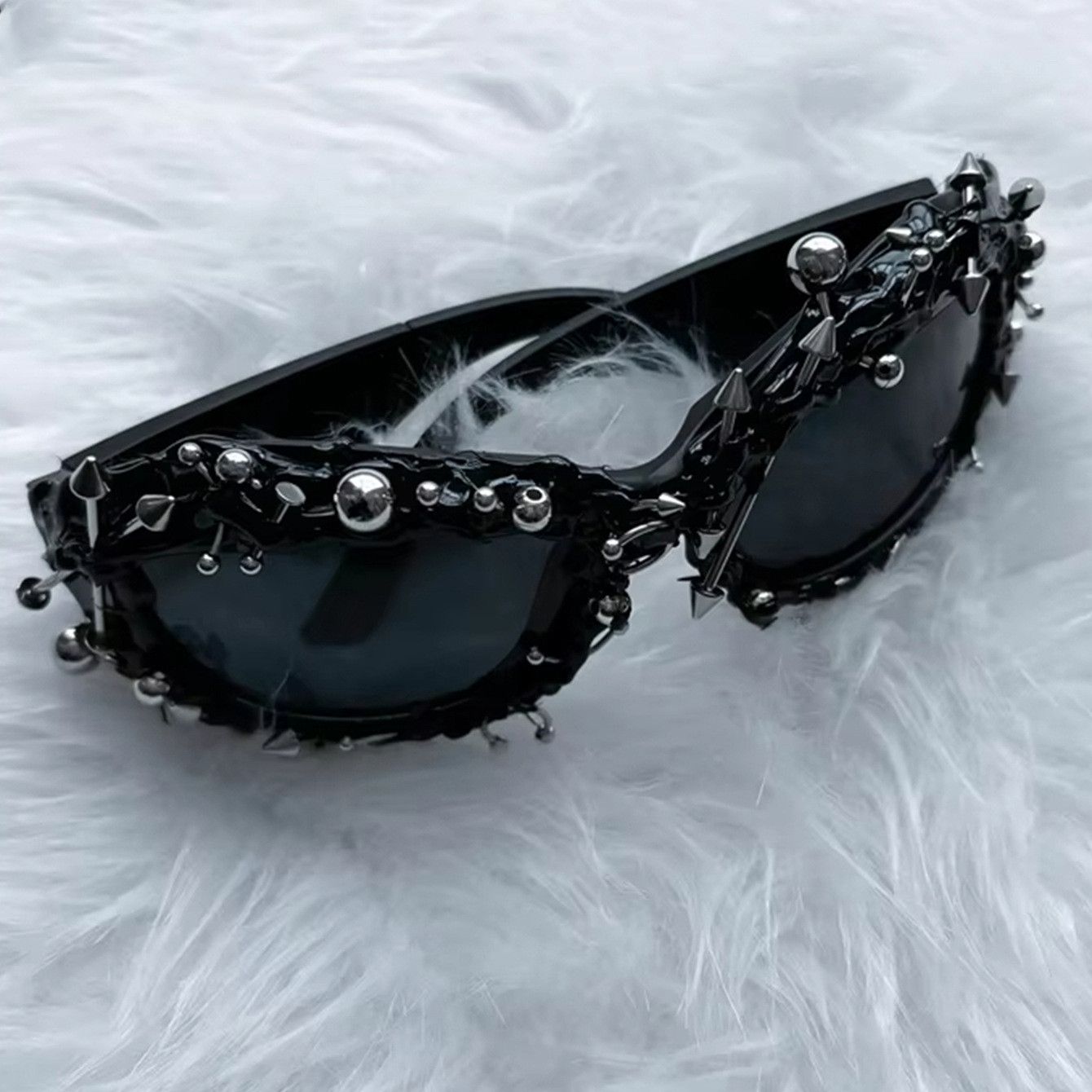 Designer × Japanese Brand Black Gum Punk Style Sunglasses Size ONE SIZE - 4 Thumbnail