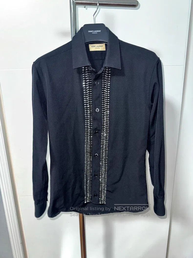 Saint Laurent Paris Saint Laurent Paris Original Crystal Bullet Shirt Size XS / US 0-2 / IT 36-38 - 2 Thumbnail
