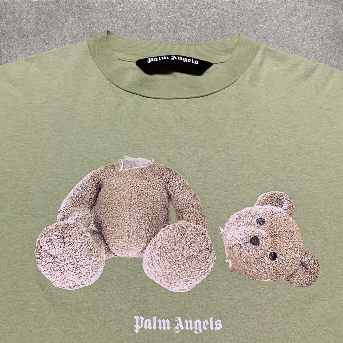 Palm Angels Medium Classic Bear Mint Green Tee
