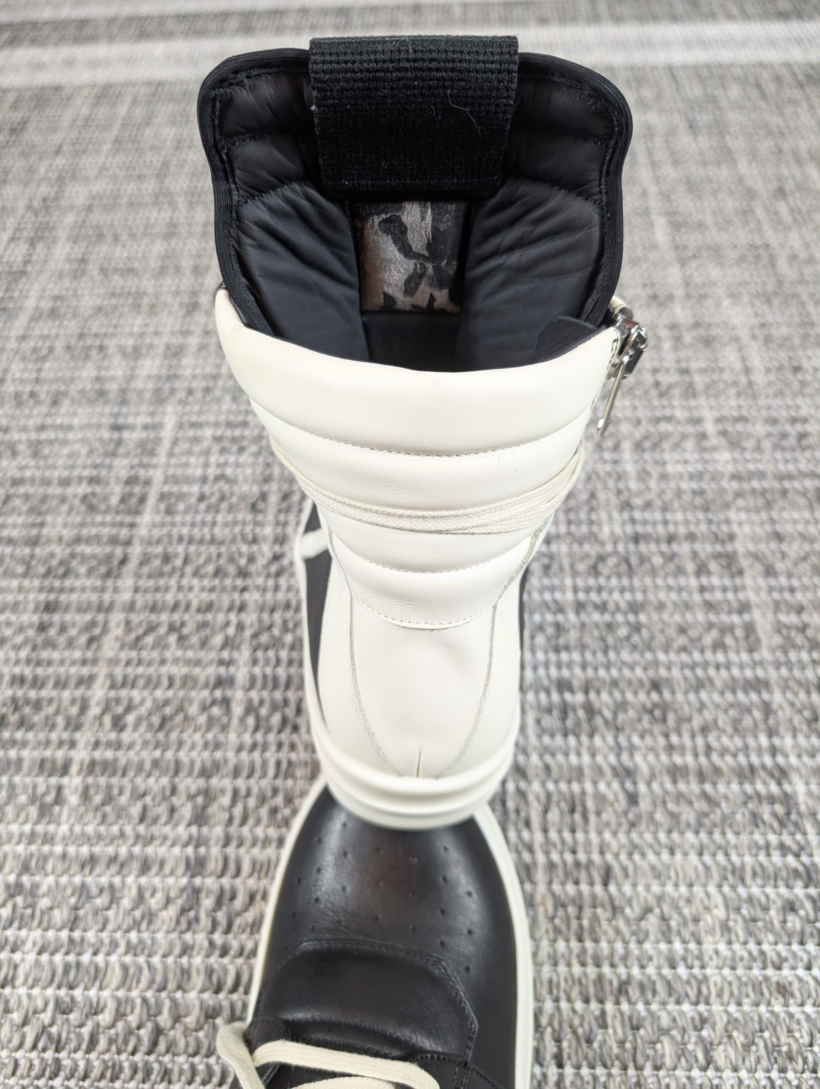Rick Owens Rick Owens Mainline Geobasket Black / White Milk Size US 8.5 / EU 41-42 - 9 Thumbnail