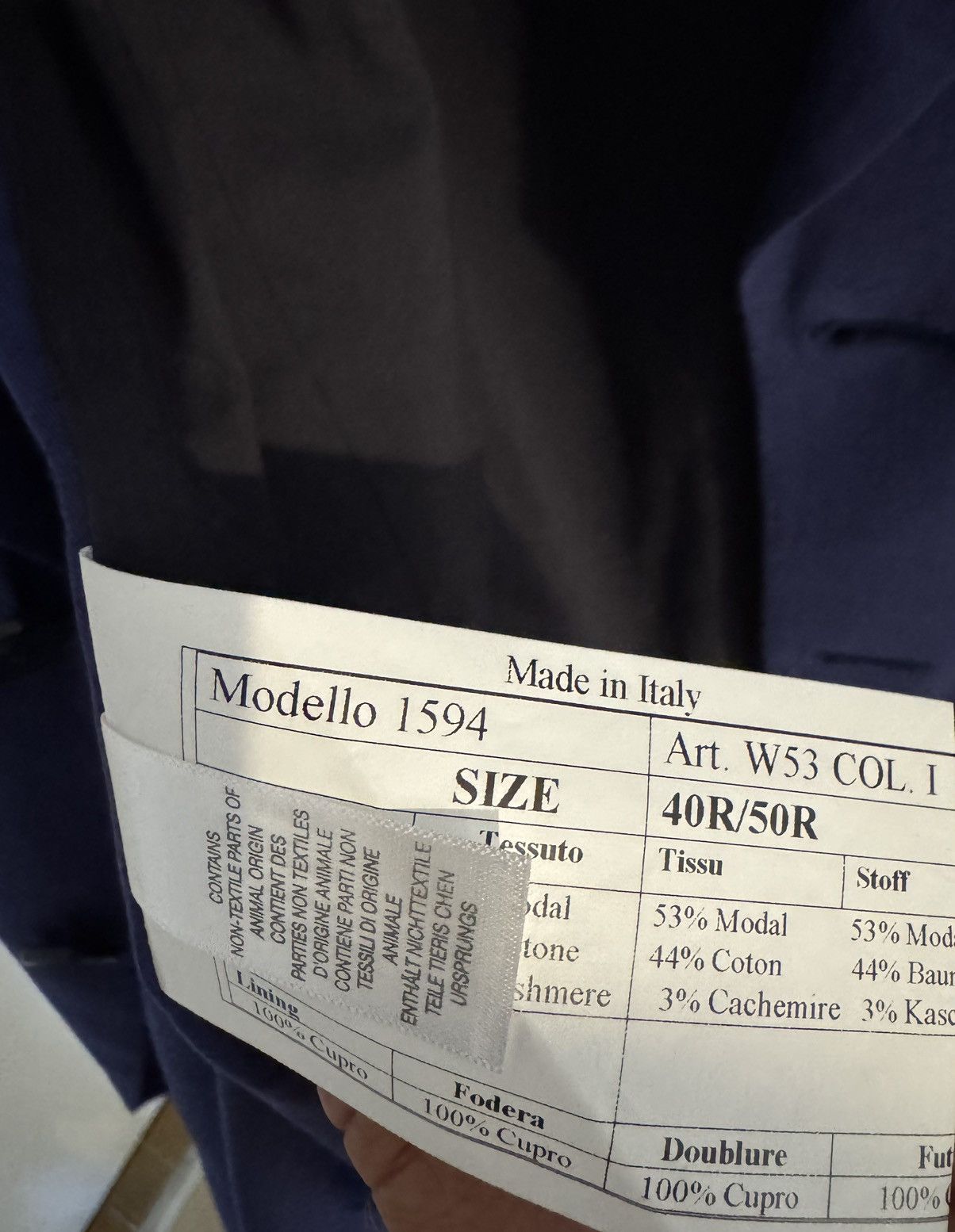 Paul Smith Paul smith blue slim-fit modal cotton / cashmere blend Size 40R - 6 Thumbnail