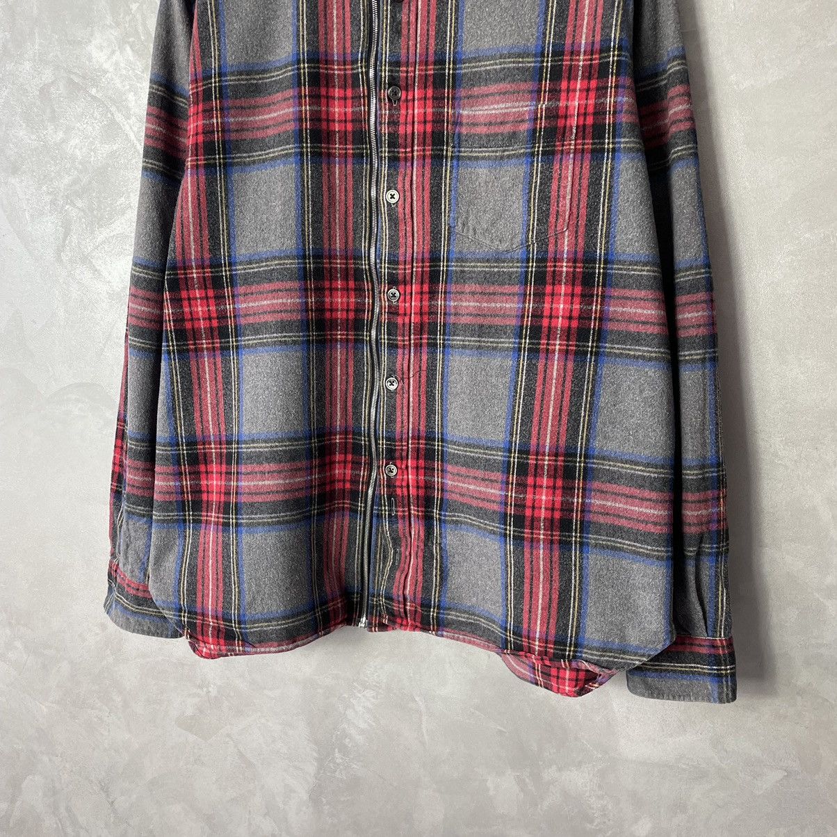 Flannel × Japanese Brand Beautilities Made In Japan Utility Zip + Buttons Shirt Size US L / EU 52-54 / 3 - 5 Thumbnail
