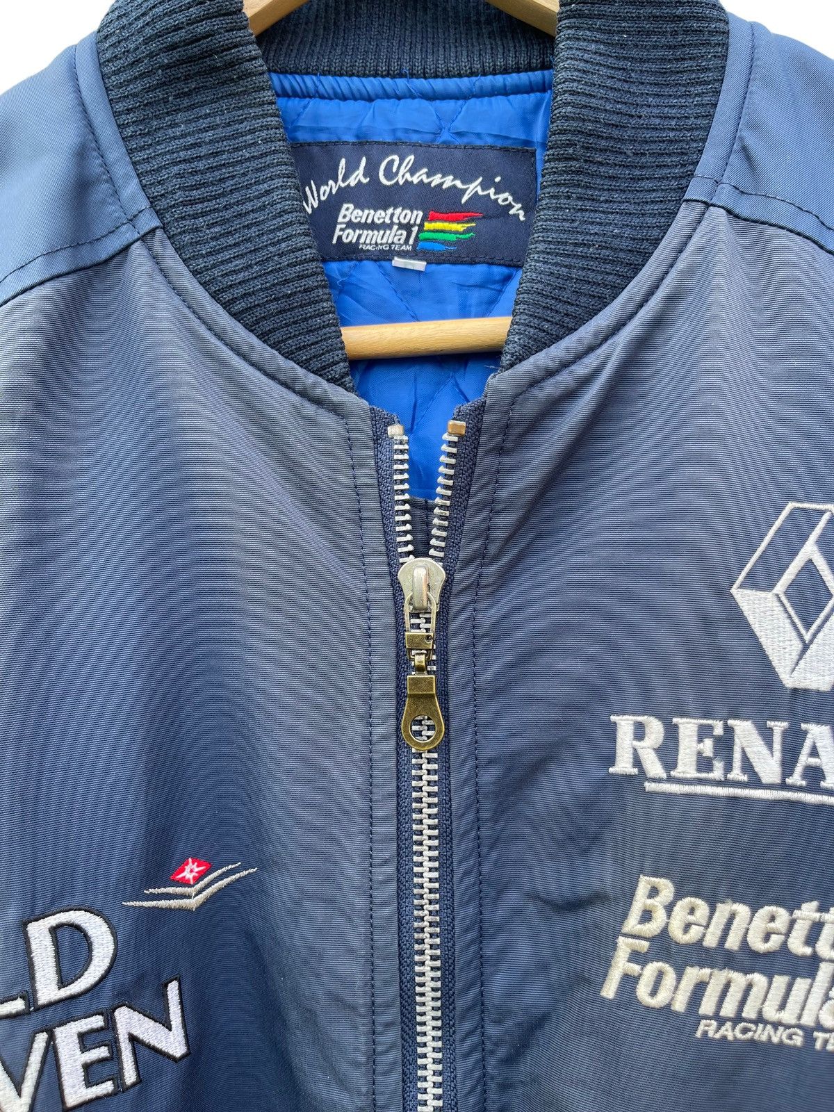 Benetton × Vintage Vintage Benetton Formula 1 Word Champion Bomber Jacket Size US L / EU 52-54 / 3 - 10 Thumbnail