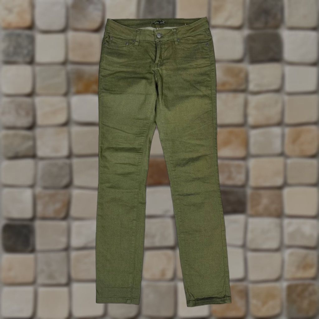 Prana Prana Jeans Womens 4 Green Denim Logo Cotton Stretch Mid Rise Straight Leg 30x31 Size 27" / US 4 / IT 40 - 1 Thumbnail