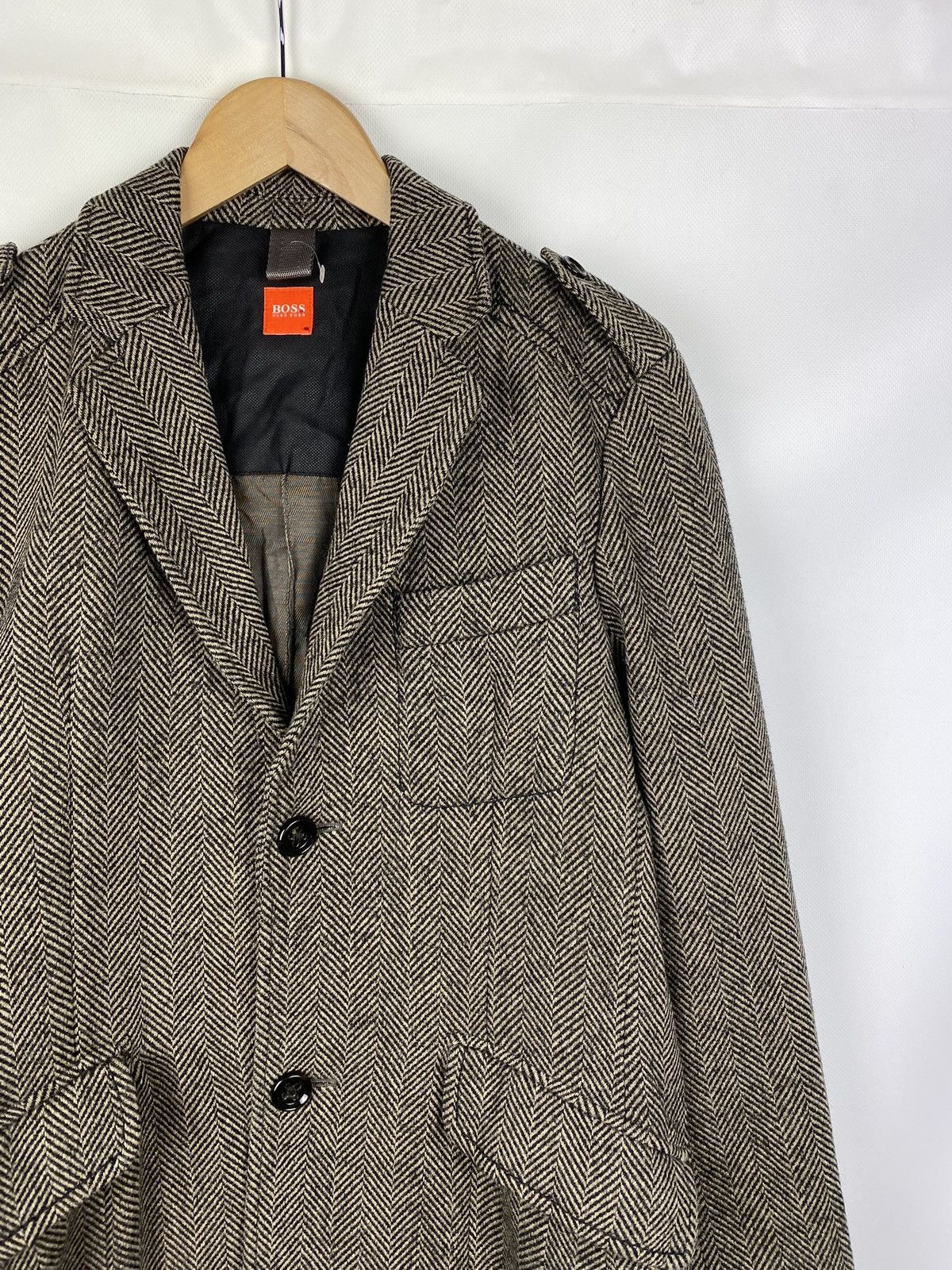Hugo Boss Hugo Boss men’s wool herringbone coat jacket Size US M / EU 48-50 / 2 - 5 Thumbnail