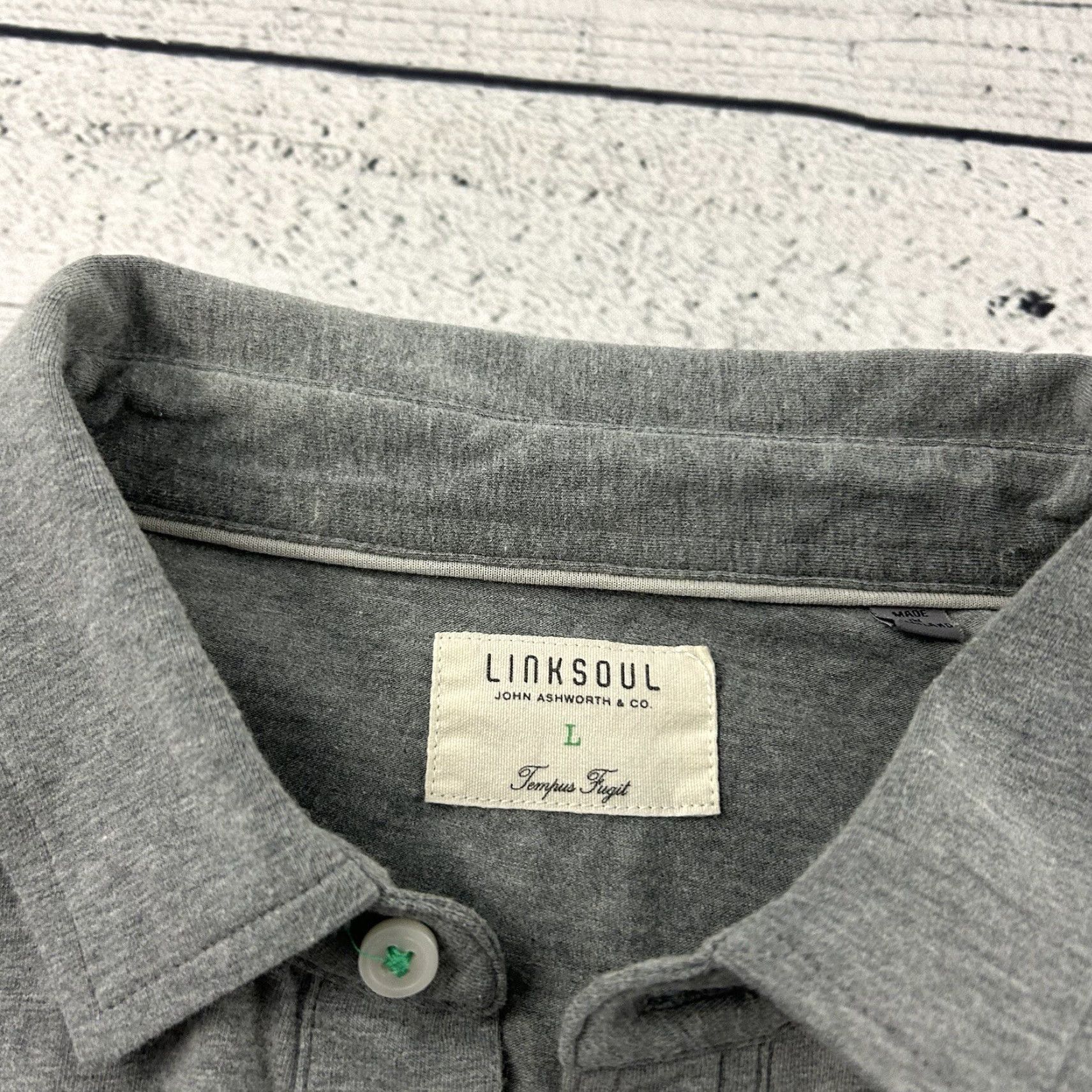 Vintage Linksoul Cherry Creek Country Club Short Sleeve Golf Polo Shirt Men's L Gray Size US L / EU 52-54 / 3 - 2 Thumbnail