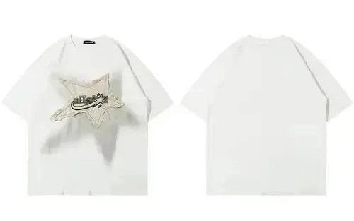 Japanese Brand Harajuku Star Splicing Tshirt Oversized Size US L / EU 52-54 / 3 - 3 Thumbnail