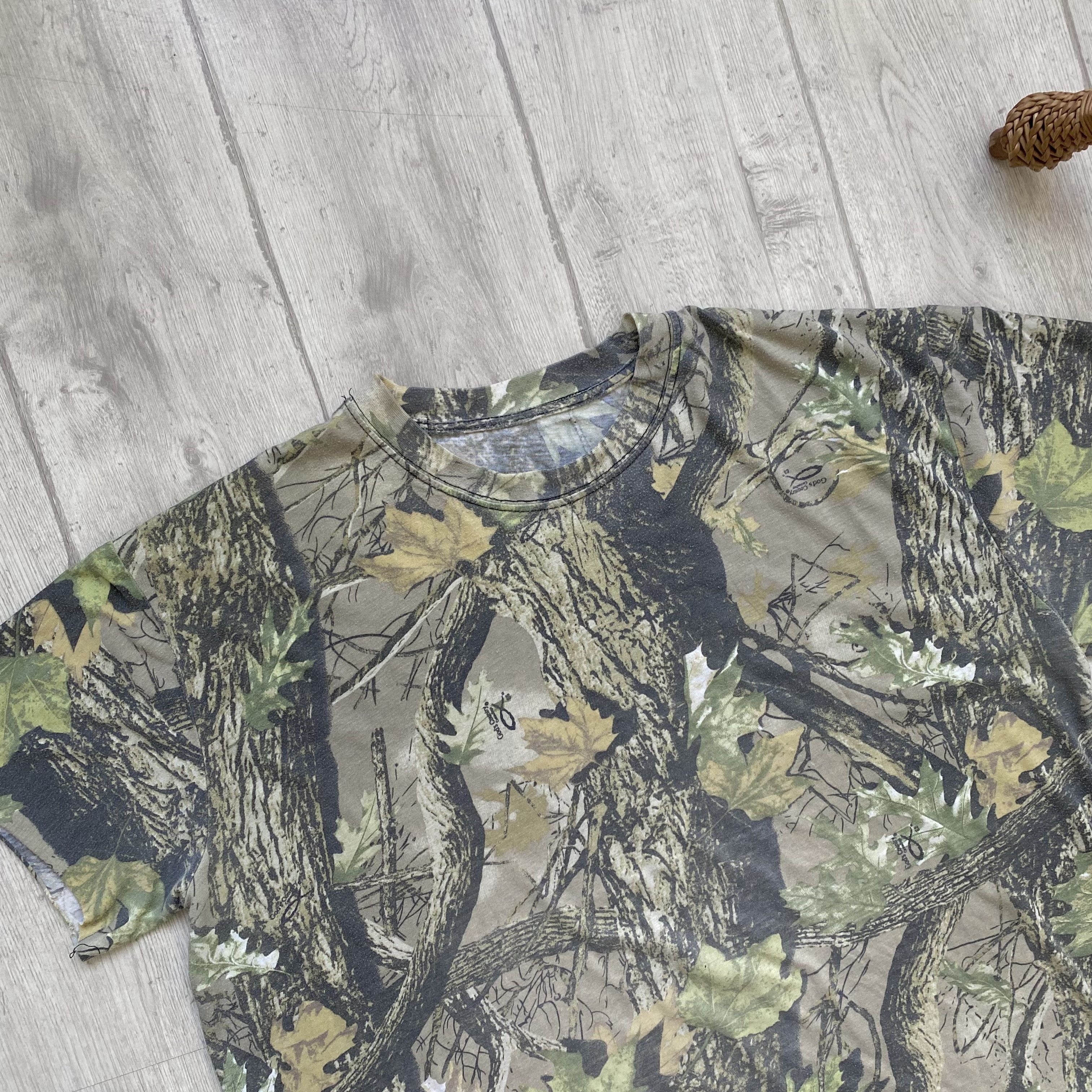 Realtree 🍂 Vintage Moosy Oaks Camo Real tree Distressed Tee Size US XXL / EU 58 / 5 - 3 Thumbnail