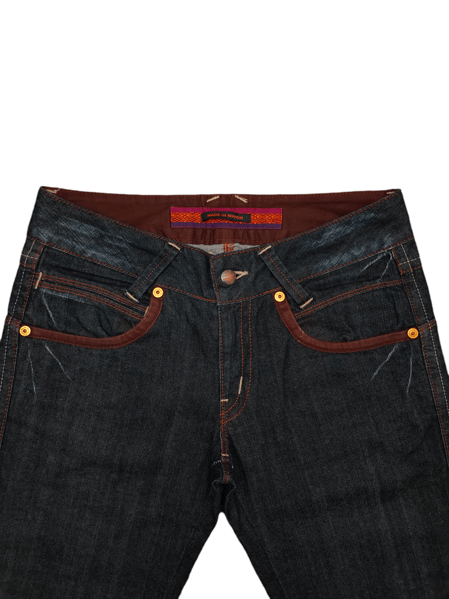 Le Grande Bleu (L.G.B.) Flare Jeans Et Boite Multi Pocket Embroidered Denim Bootcut Size US 30 / EU 46 - 4 Thumbnail