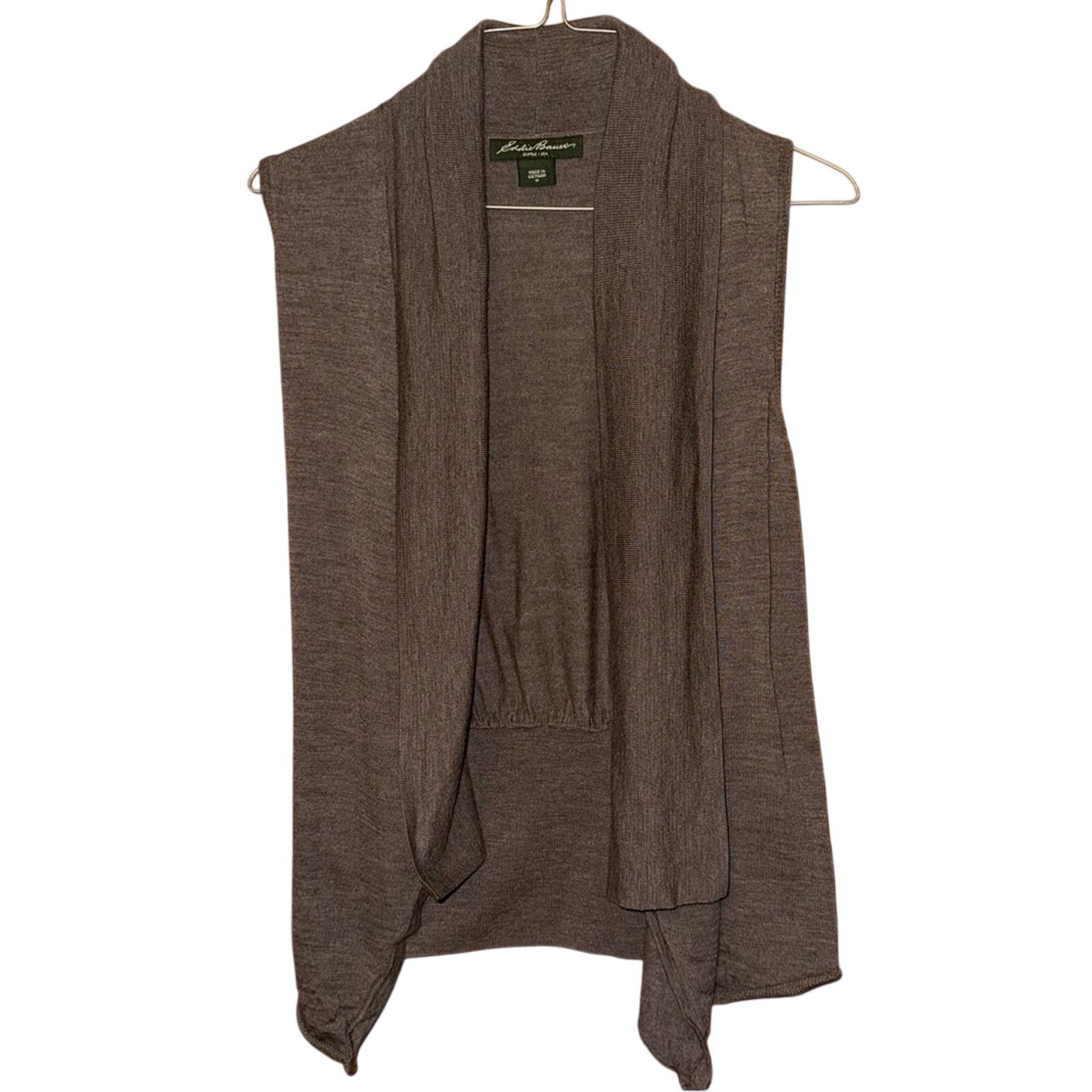 Eddie Bauer Eddie Bauer Size Medium Gray Open Front Cardigan Vest Size M / US 6-8 / IT 42-44 - 1 Thumbnail