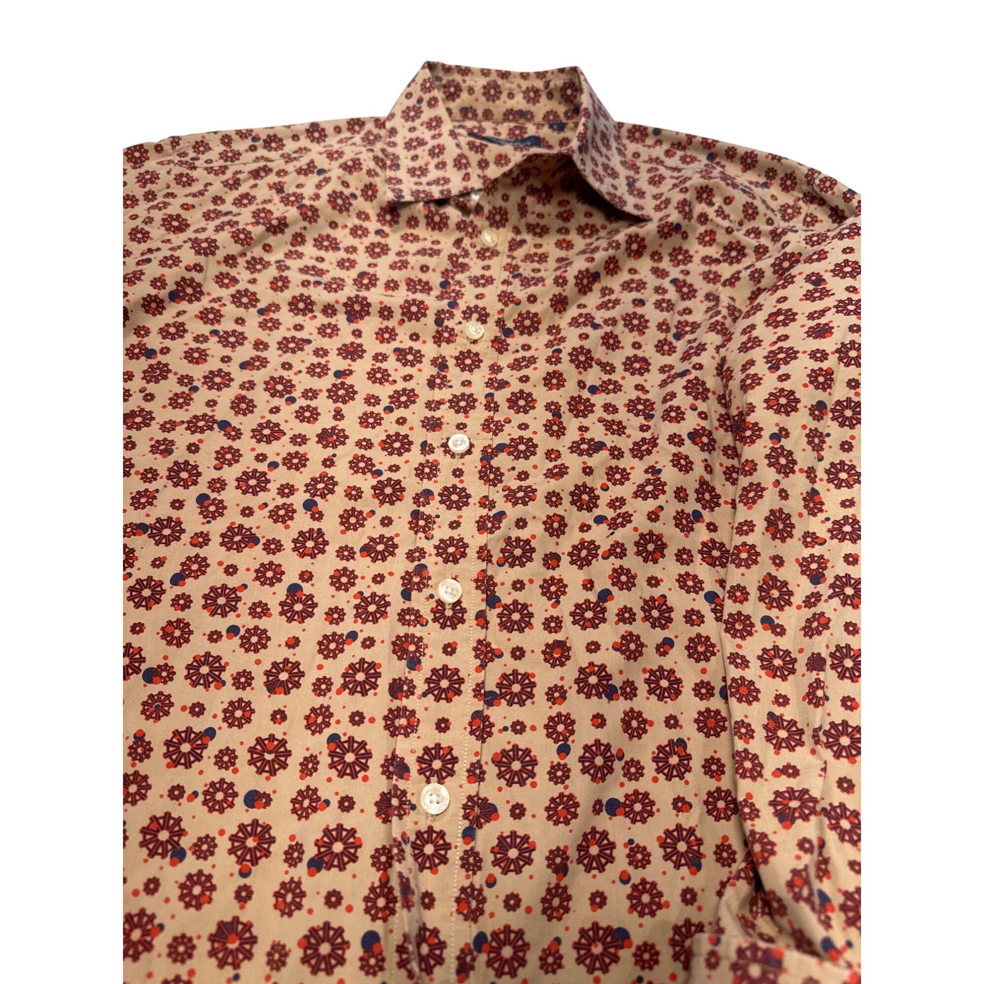 Robert Graham Robert Graham Mens Long Sleeve Shirt Rust geometric print Si Size US L / EU 52-54 / 3 - 10 Thumbnail
