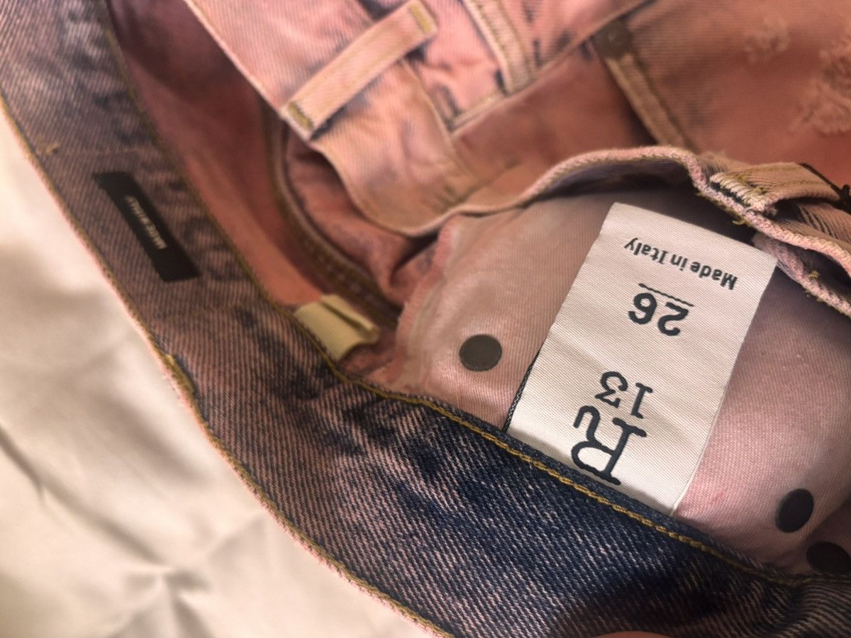 R13 R13 Pink Shredded Slouchy Denim Shorts Size 26" / US 2 / IT 38 - 6 Thumbnail