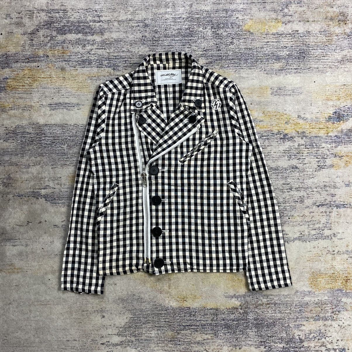 Japanese Brand Milk boy plaid biker jacket Size US S / EU 44-46 / 1 - 1 Thumbnail