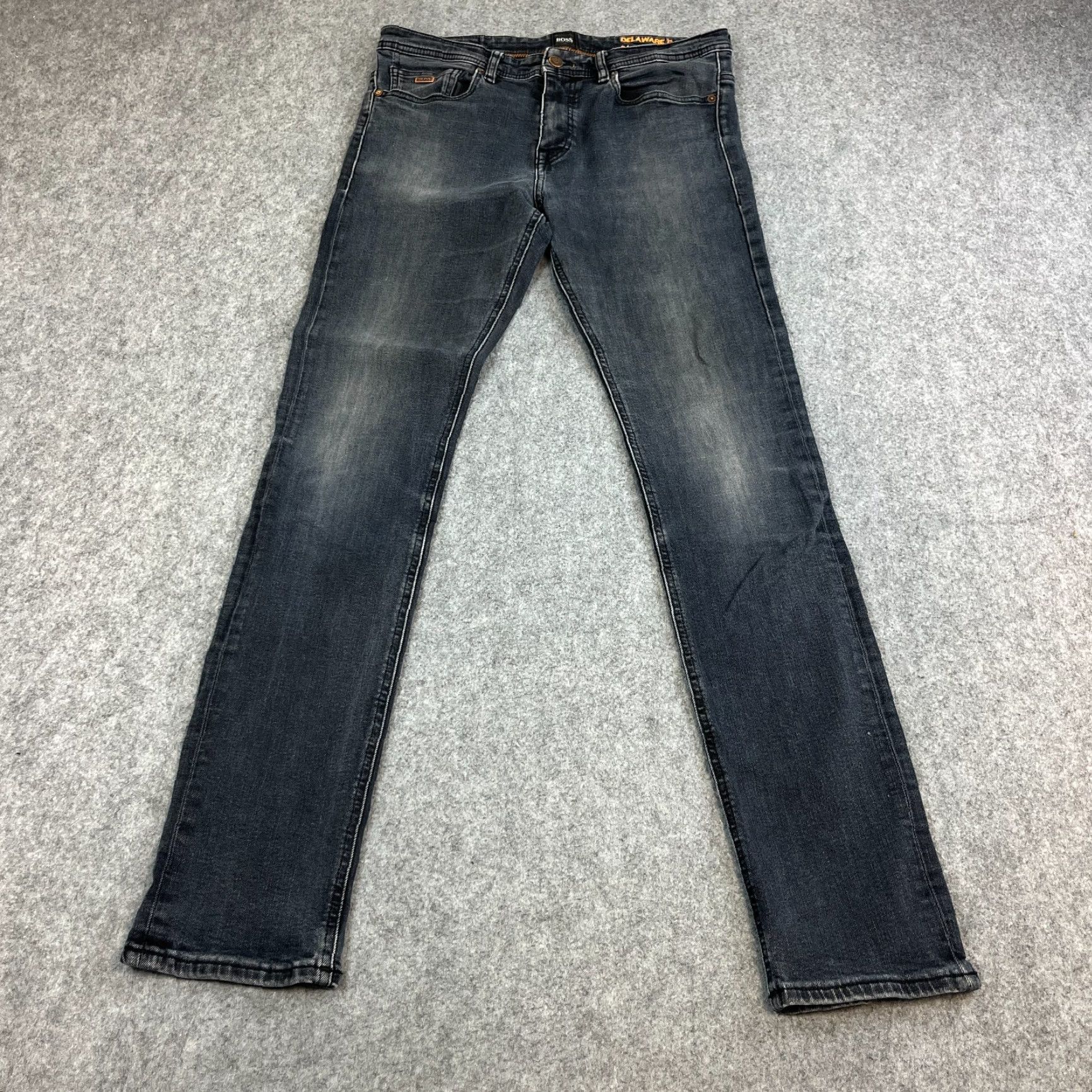 Hugo Boss HUGO BOSS Jeans Slim Delaware 32 Charcoal Wash Grey Stretch Denim 5-Pocket Mens Regular Size US 32 / EU 48 - 2 Thumbnail