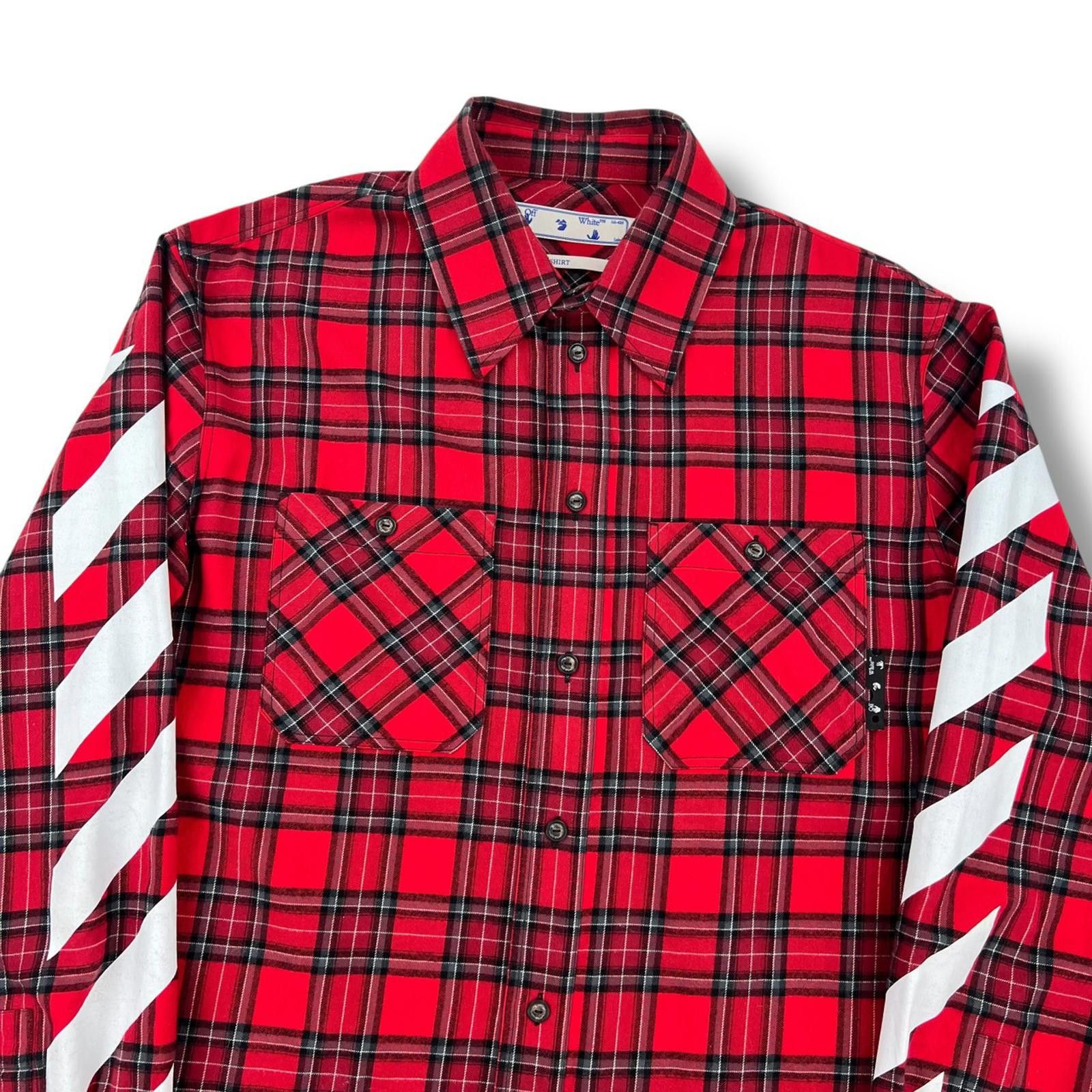 Off-White Red Plaid Shirt
