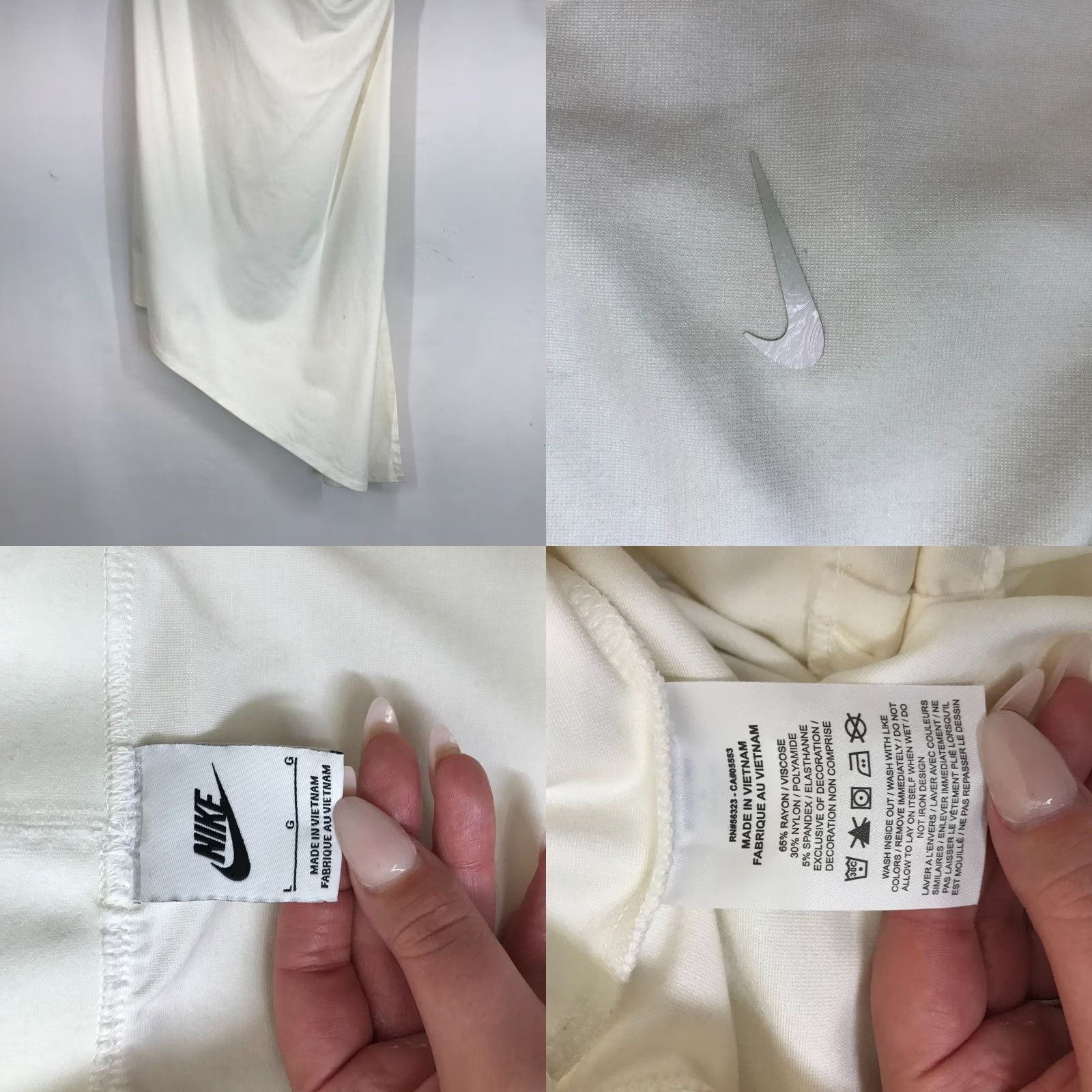 Nike NIKE X Serena Williams Design Side Ruched Maxi Skirt WOMENS L Sail Logo Midi Skirt 90s? (Note: Original contains no decade; omit) Size 36" / US 14 / IT 50 - 8 Thumbnail