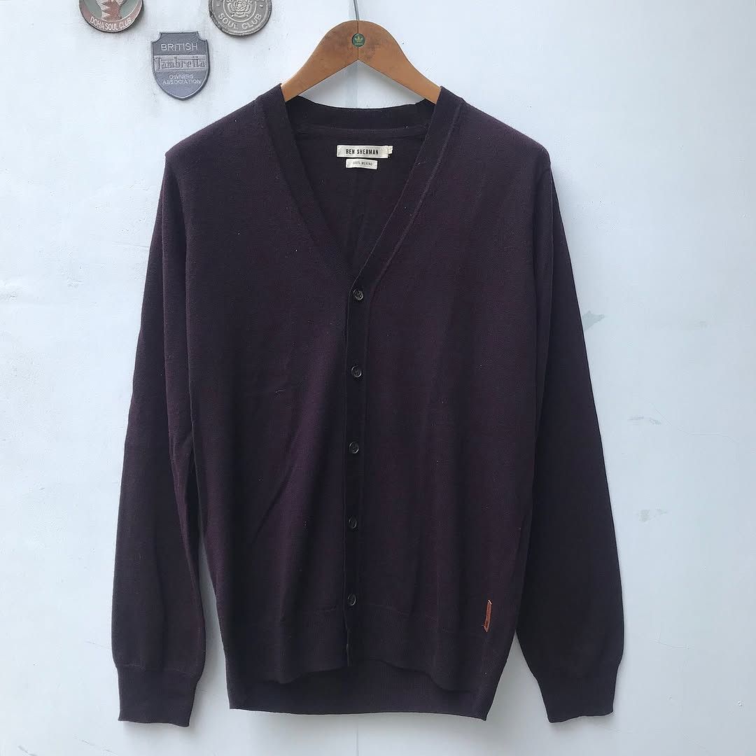 Ben Sherman Ben Sherman Cardigan knitwear sweater 100 % merino Wool new Size US M / EU 48-50 / 2 - 1 Thumbnail