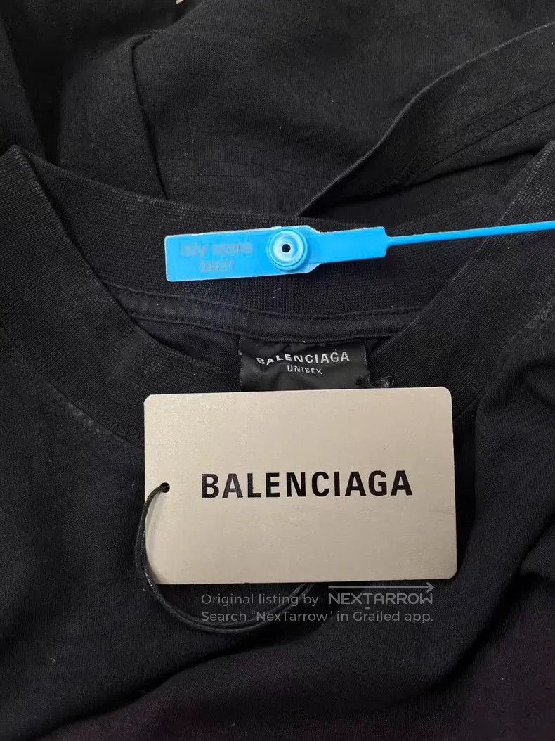 Balenciaga Balenciaga Printed Plain Round Neck Knit T-Shirt Size US XL / EU 56 / 4 - 5 Thumbnail