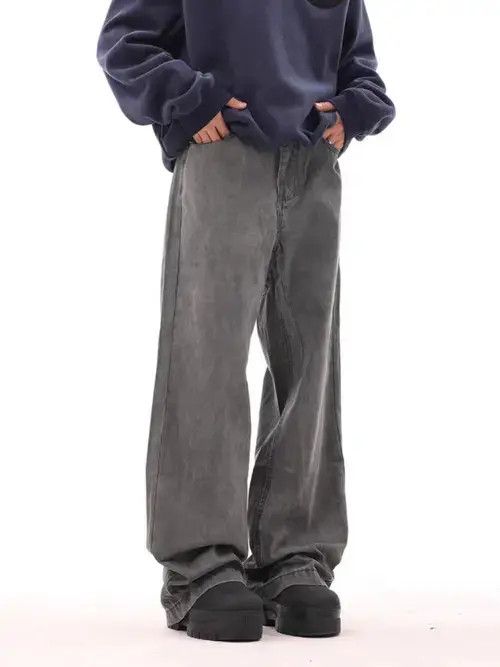 Japanese Brand × Jean Retro street bootcut casual straight jeans Size US 32 / EU 48 - 1 Thumbnail