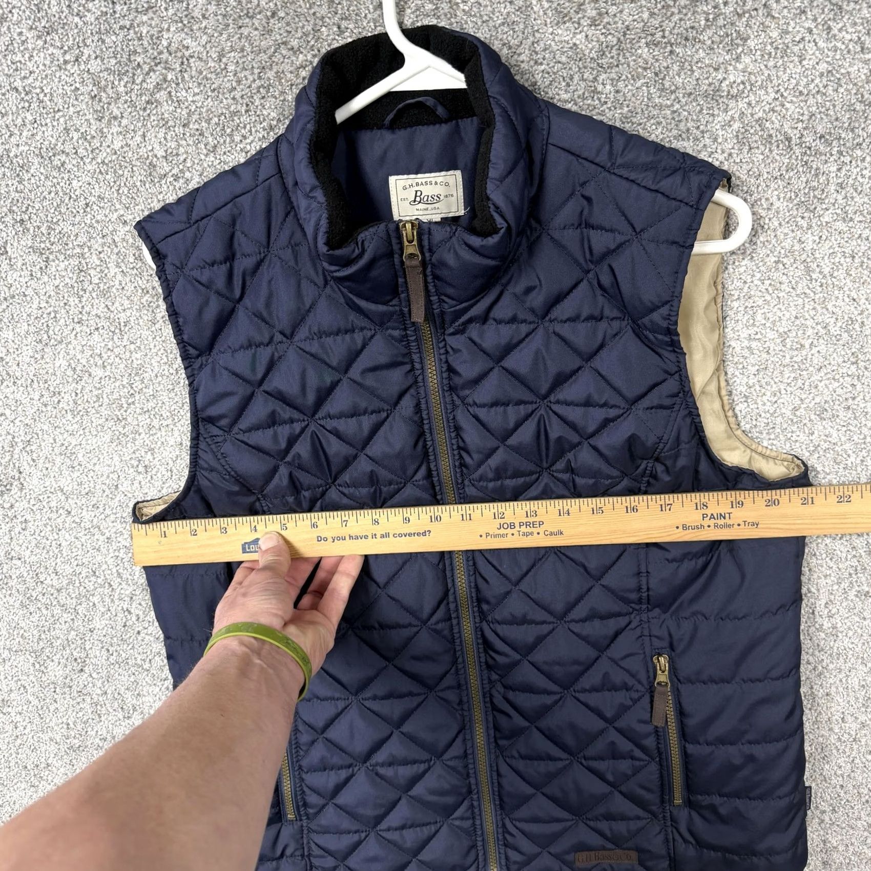 Vintage G.H. Bass & Co. Vest XL Quilted Nautical Outdoor Chic Full Zip Mens Size US XL / EU 56 / 4 - 3 Thumbnail