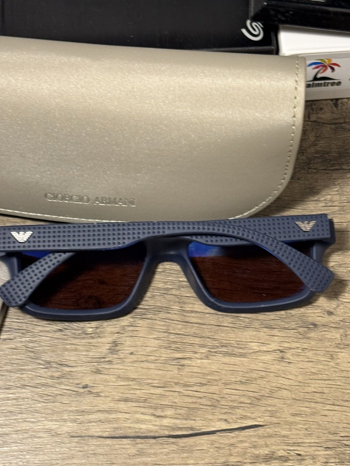 Emporio Armani Emporio Armani EA3019 Navy Textured Frame Sunglasses w/ Case Size ONE SIZE - 2 Thumbnail