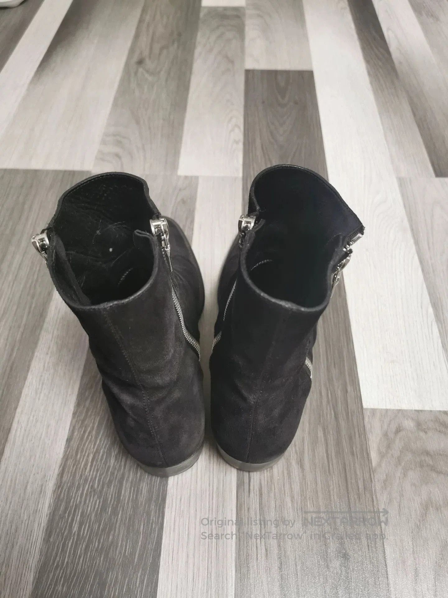 Amiri Classic Black Suede Ankle Boots with Zippers. Size US 7 / EU 40 - 2 Thumbnail
